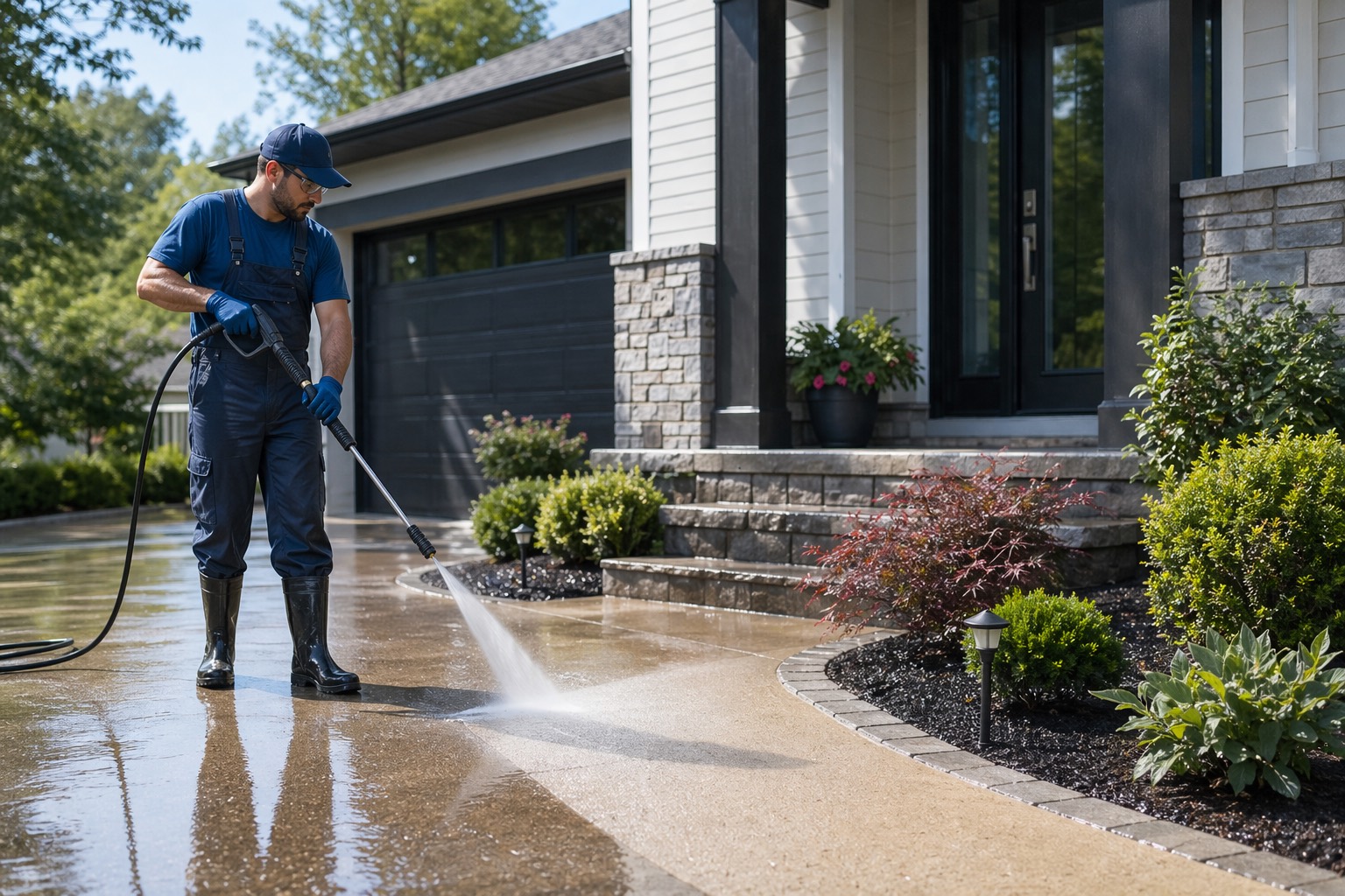 Concrete driveway and sidewalk service